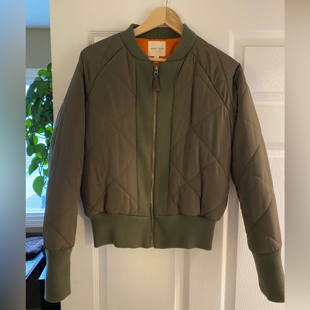 Silence + Noise quilted bomber jacket